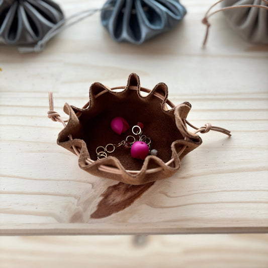 Bourse en cuir cognac - Petite