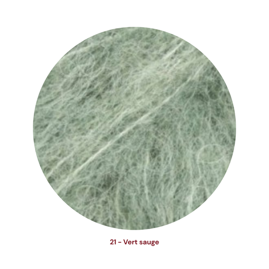 Drops Brushed Alpaca Silk - 21 Vert sauge