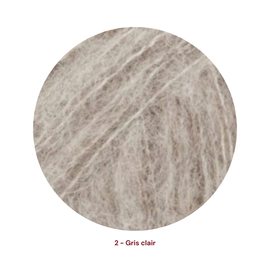 Drops Brushed Alpaca Silk - 02 Gris clair