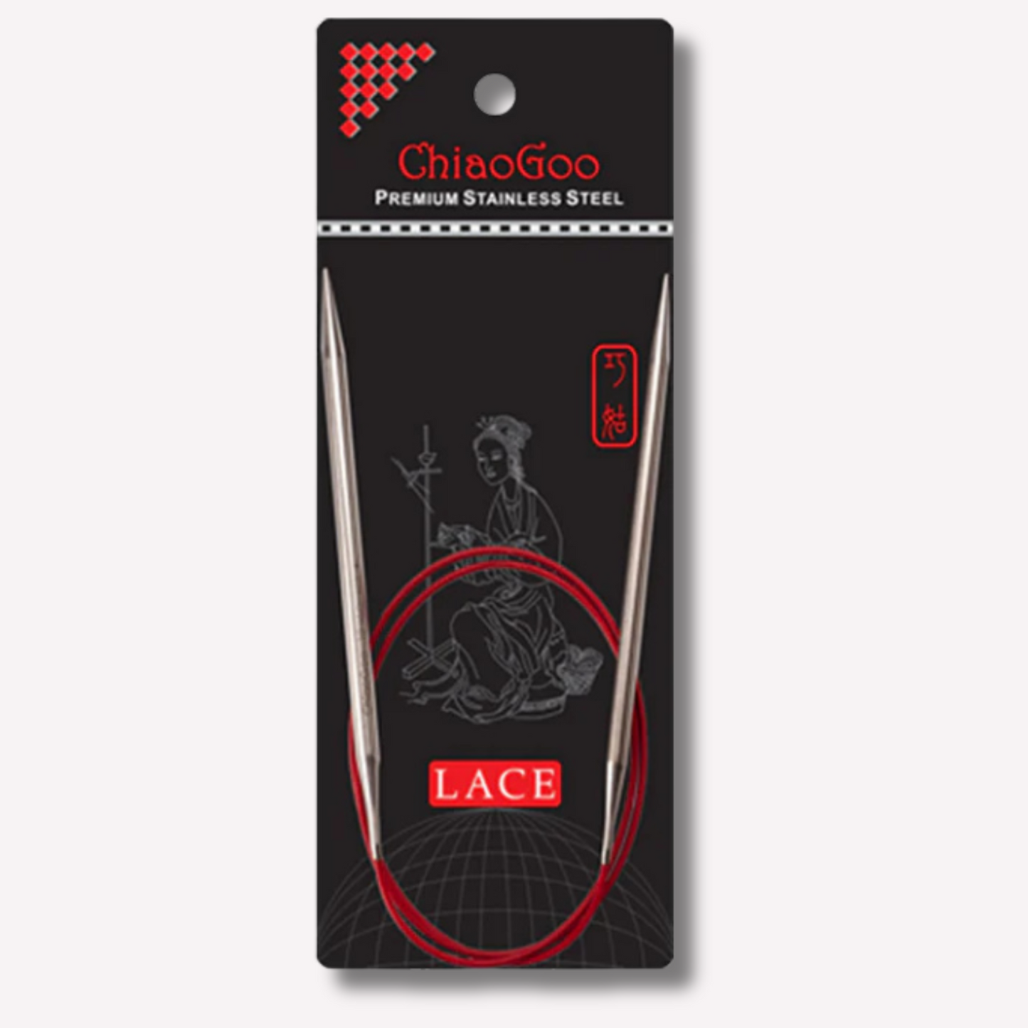 Aiguilles circulaires fixes red lace 80cm - ChiaoGoo