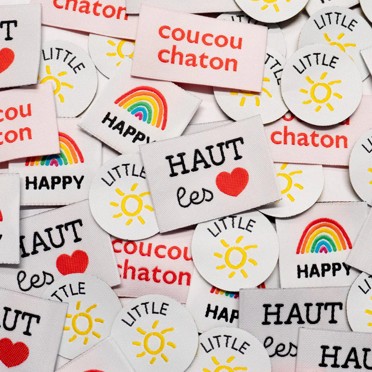 Assortiment étiquettes à coudre "Colorful"- Ikatee