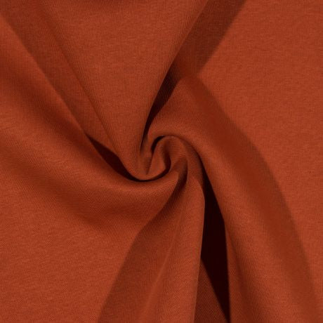 Tissu Molleton Sweat "Brique" - Coton