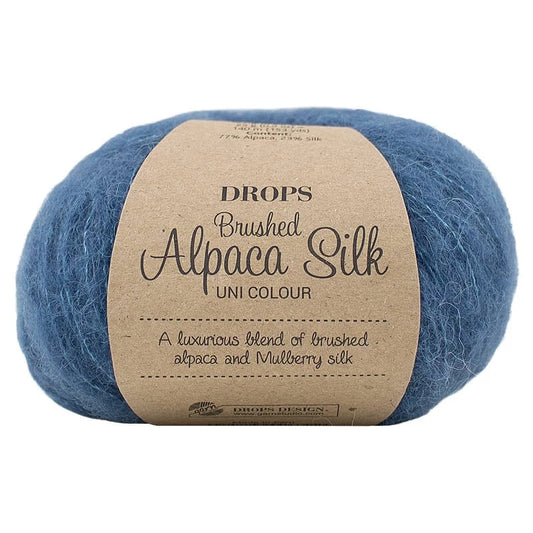 Drops Brushed Alpaca Silk - Bleu acier