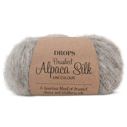 Drops Brushed Alpaca Silk - Gris clair