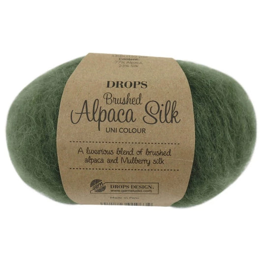 Drops Brushed Alpaca Silk - Vert mousse
