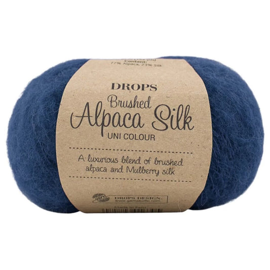 Drops Brushed Alpaca Silk - Bleu marine
