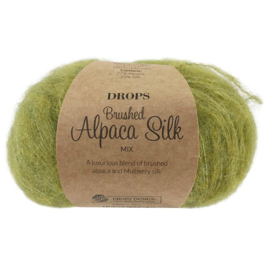 Drops Brushed Alpaca Silk - 45 Huile olive