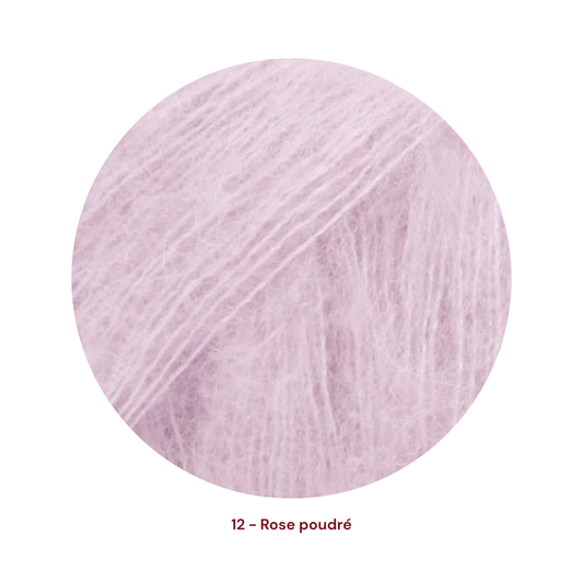 Drops Brushed Alpaca Silk - 12 Rose poudré