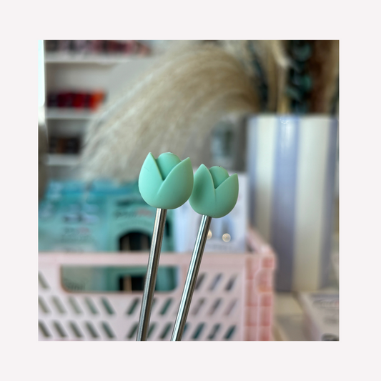 Embout d'aiguille - Tulipe menthe