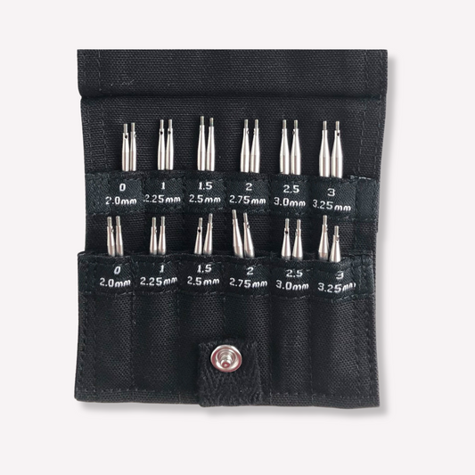 Kit d´aiguilles à tricoter circulaires Shorties Mini ChiaoGoo