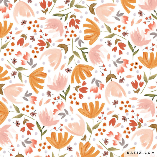 Viscose imprimé floral
