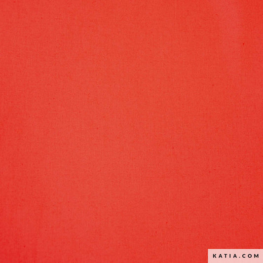 Popeline de coton - Corail